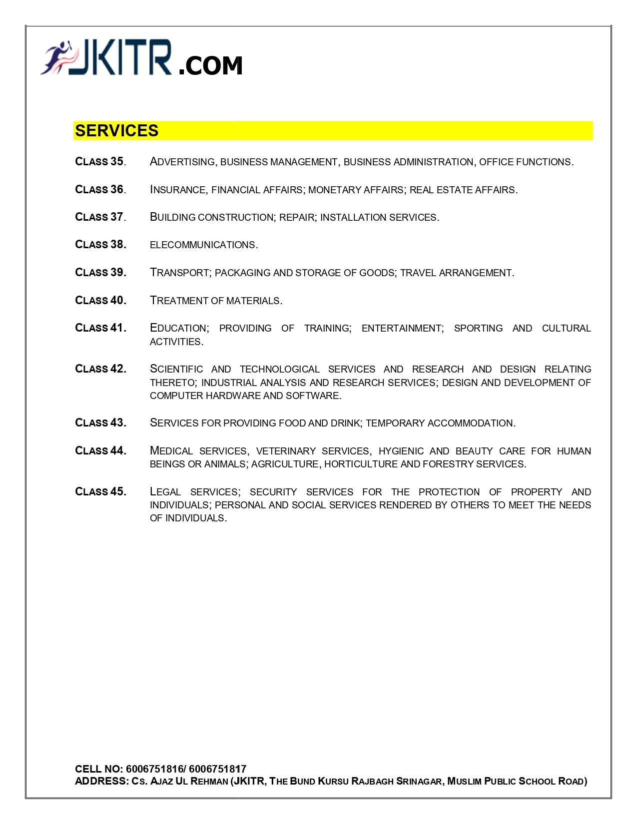 Trade Mark Registrations