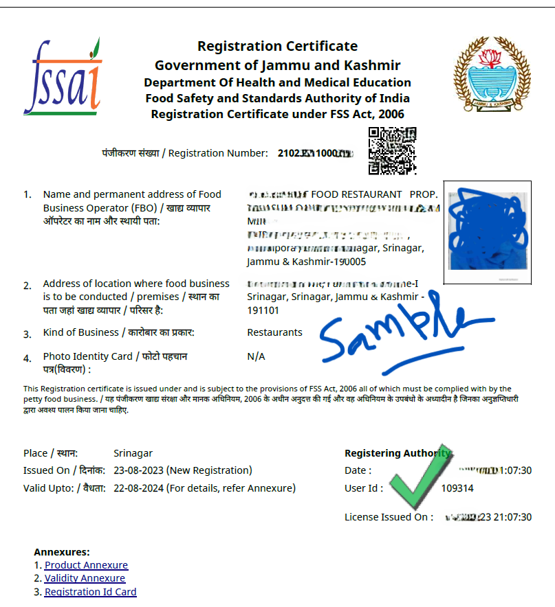 FSSAI REGISTRATION